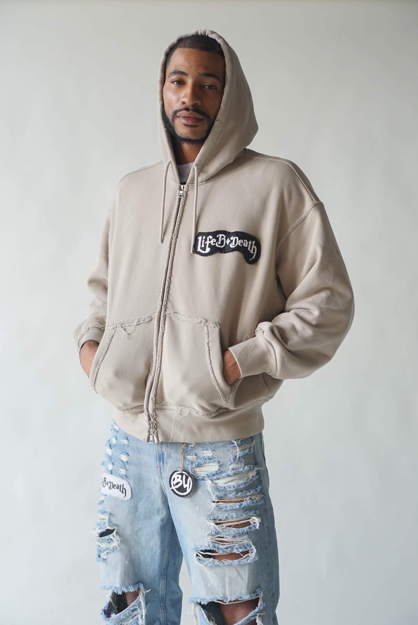 Essential Double Zip Up (Cream)